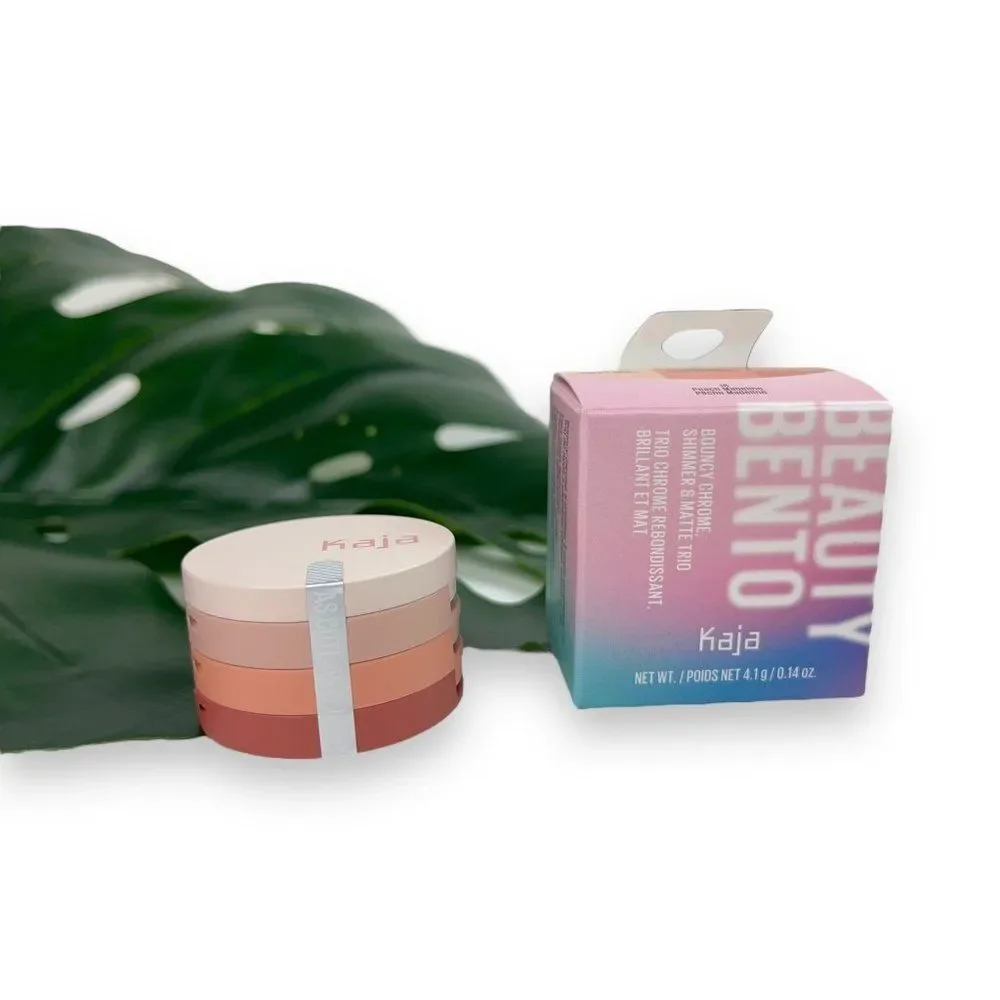 🆕 Kaja Eye Bento Bouncy Eyeshadow Trio in Peach Madeline